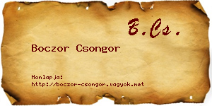 Boczor Csongor névjegykártya